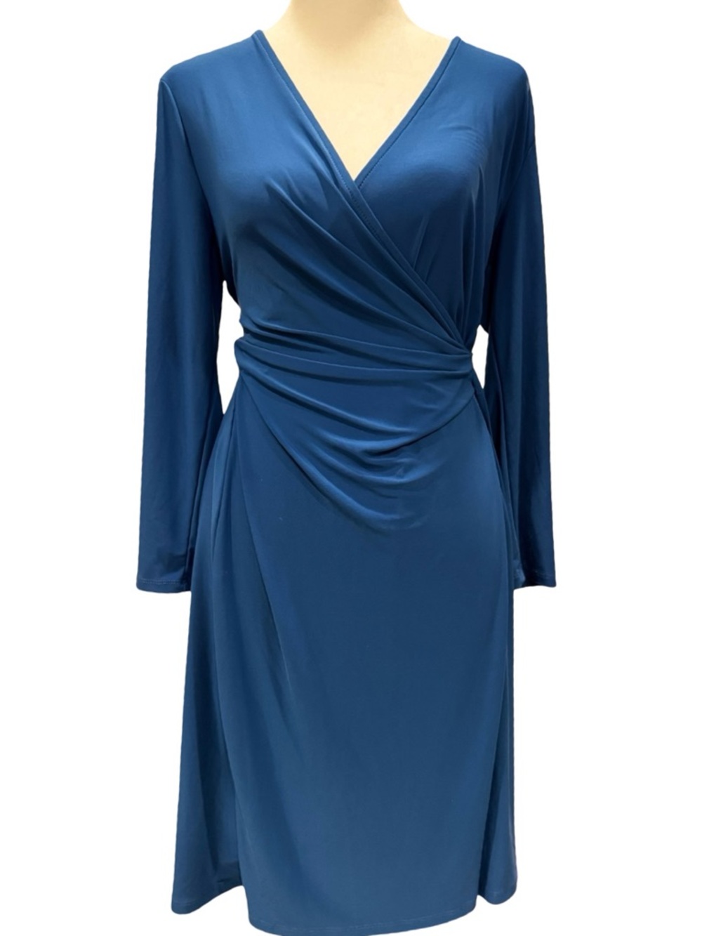 GREAT CONDTN Anne Klein Blue Wrap Maxi Dress (size 10)